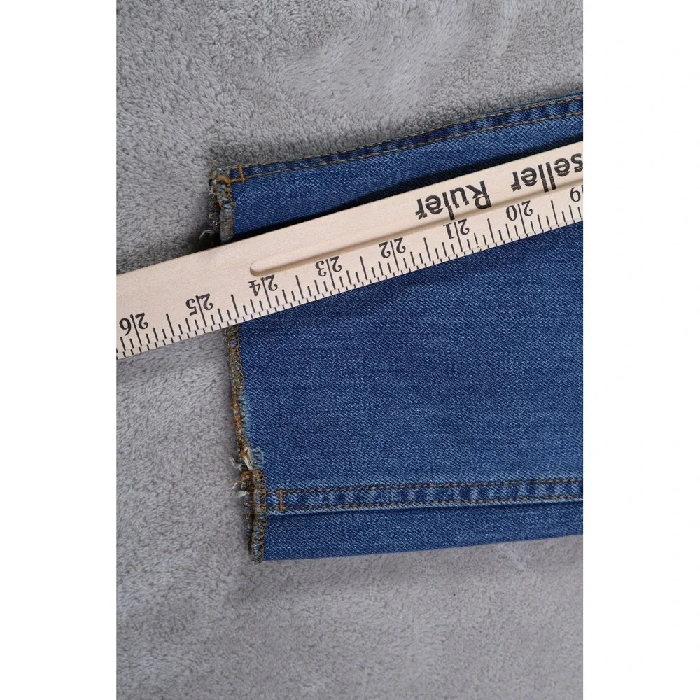 Gucci Snake Flower Embroidered Straight Leg Jeans Medium Wash Blue Denim Womens
